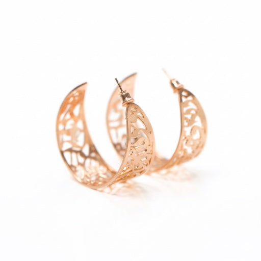 Arabic Loop Calligraphy Earring – Al-Hallaj Love Verse