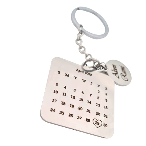 Personalized Calendar Keychain