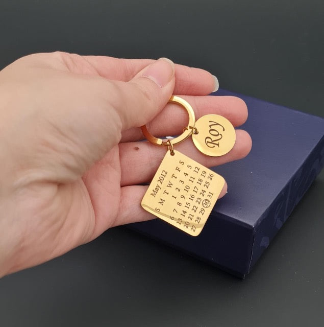 Personalized Calendar Keychain