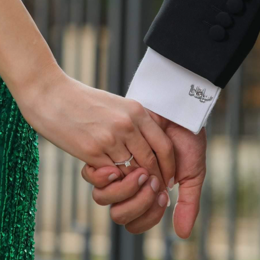 Personalized Freestyle Arabic Calligraphy Cufflinks