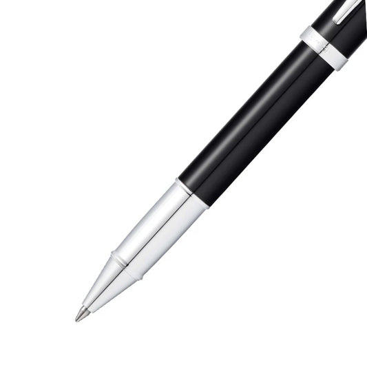Glossy Black with Chrome Trims Rollerball Pen