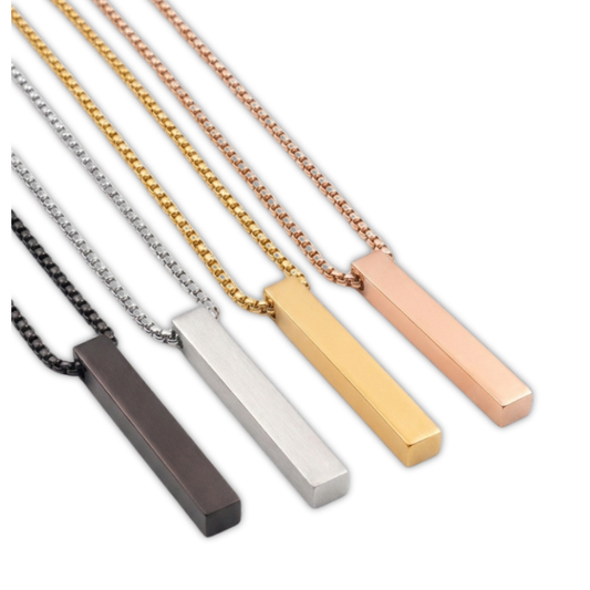 Personalized Bar Necklace for Men & Women