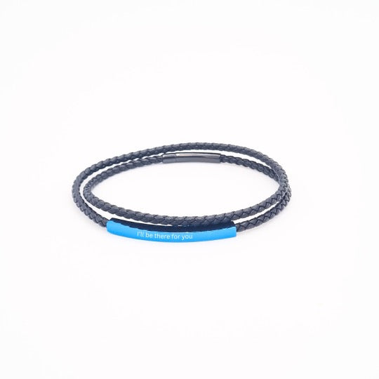 Minimalist Leather Men's Arabic Bracelet