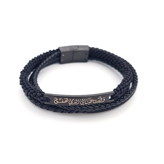 Custom Multi-Strapped Leather and Rope Men’s Bracelet