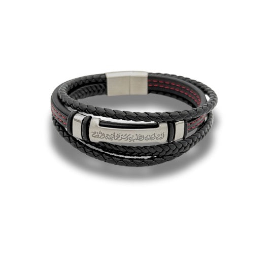 Red Stitch Men Bracelet – Valentine Gift for Him