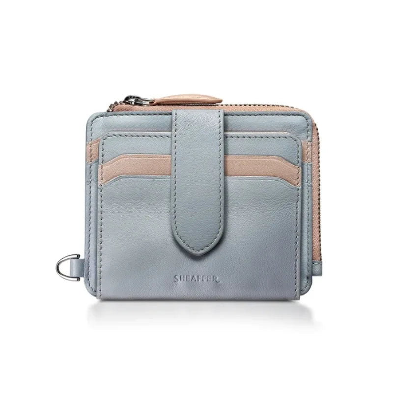 Sheaffer Expressions Gift Set – Blue & Pink Pearlised Ballpoint with Leather Wallet