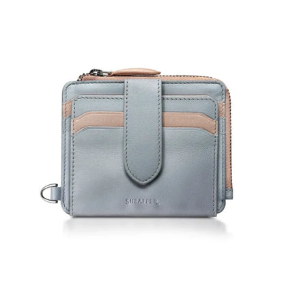 Sheaffer Expressions Gift Set – Blue & Pink Pearlised Ballpoint with Leather Wallet