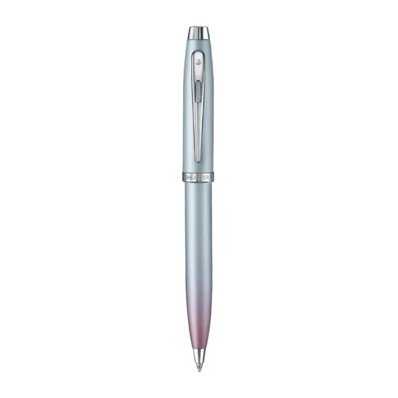 Sheaffer Expressions Gift Set – Blue & Pink Pearlised Ballpoint with Leather Card Holder