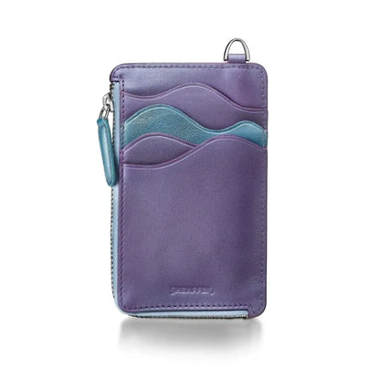 Sheaffer Expressions Gift Set – Blue & Purple Pearlised Ballpoint with Leather Card Case