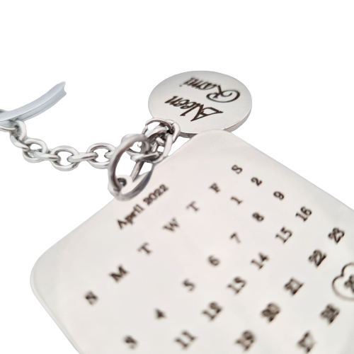 Personalized Calendar Keychain